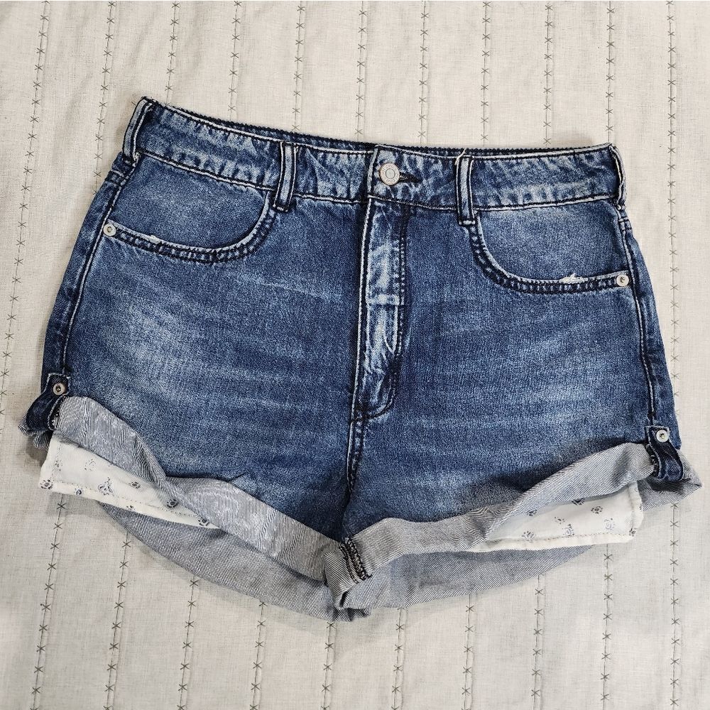 Pilcro and the letterpress denim shorts‎